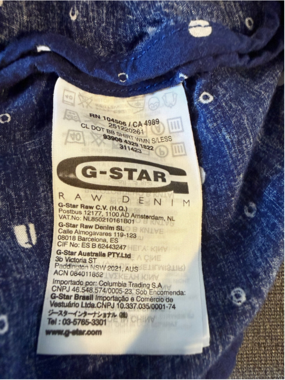 G-Star RAW Correctline Polka Dot Chambray Button Down Shirt Size Small S - Picture 10 of 11